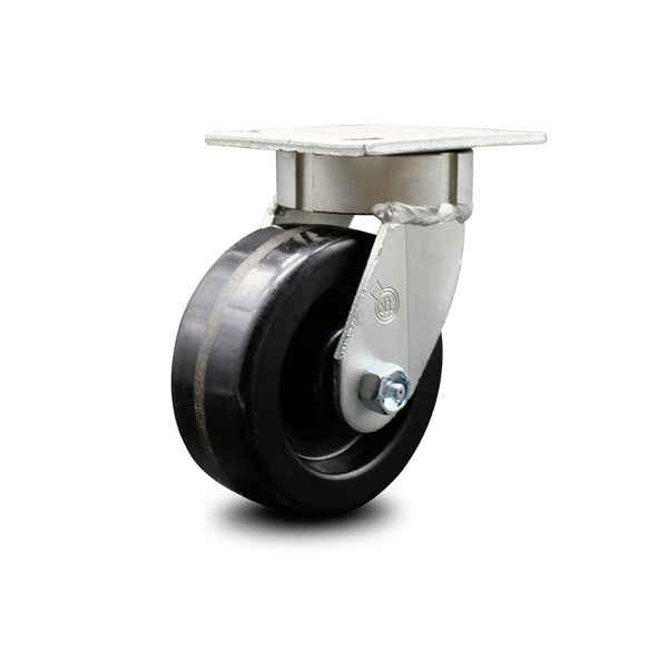 Service Caster 5 Inch Kingpinless Phenolic Wheel Swivel Top Plate Caster SCC-KP30S520-PHR